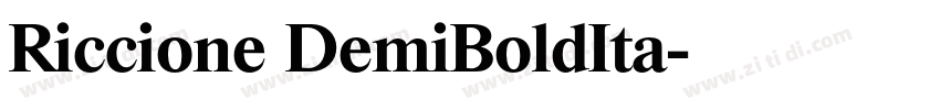Riccione DemiBoldIta字体转换
